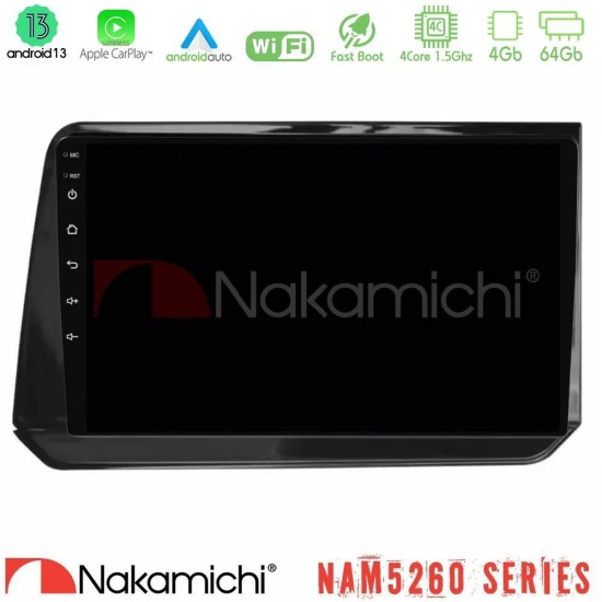 Nakamichi NAM5260 Series 4Core Android13 4+64GB Nissan Note 2021-2026 RHD Navigation Multimedia Tablet 10" Με Carplay & Android Auto Nakamichi NAM5260 Series 4Core Android13 4+64GB Nissan Note 2021-2026 RHD Navigation Multimedia Tablet 10" Με Carplay & Android Auto