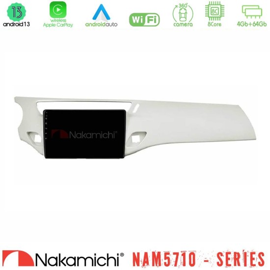 Nakamichi NAM5710 Series 8Core Android13 4+64GB  Citroen C3 2009-2016 Navigation Multimedia Tablet 9"    (Άσπρο)
