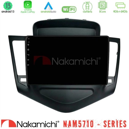 Nakamichi NAM5710 Series 8Core Android13 4+64GB     Chevrolet Cruze 2009-2012 Navigation Multimedia Tablet 9"    (Μαύρο)