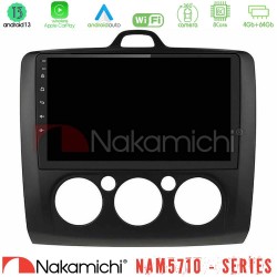 Nakamichi NAM5710 Series 8Core Android13 4+64GB  Ford Focus Manual AC Navigation Multimedia Tablet 9" (Μαύρο Χρώμα)