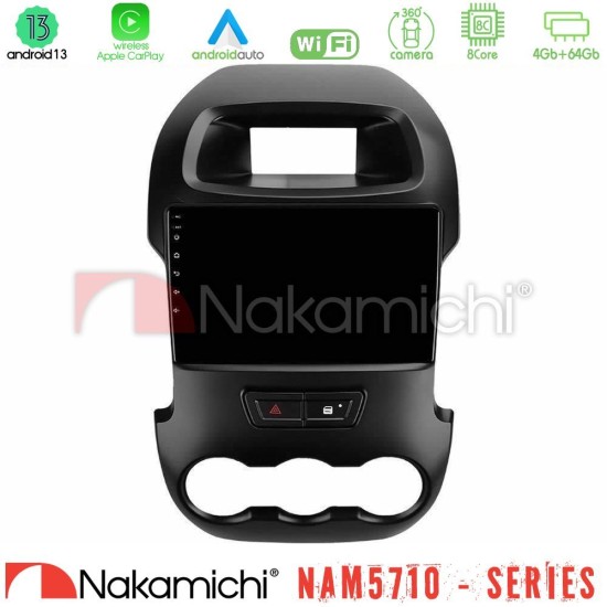 Nakamichi NAM5710 Series 8Core Android13 4+64GB  Ford Ranger 2012-2016 Navigation Multimedia Tablet 9"