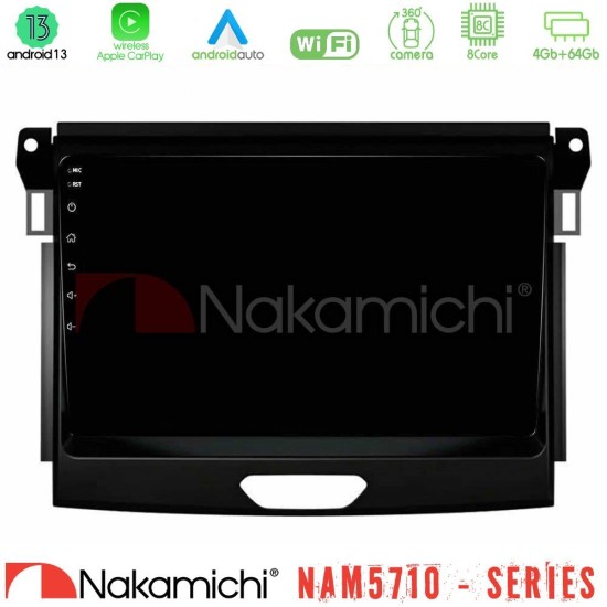 Nakamichi NAM5710 Series 8Core Android13 4+64GB  Ford Ranger 2017-2022 Navigation Multimedia Tablet 9"