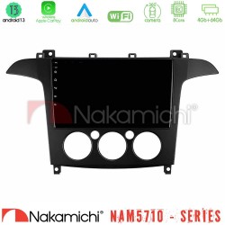 Nakamichi NAM5710 Series 8Core Android13 4+64GB  Ford S-Max 2006-2008 (manual A/C) Navigation Multimedia Tablet 9"