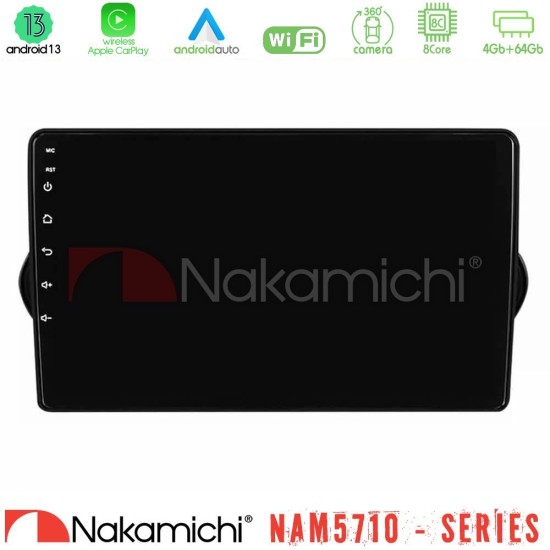Nakamichi NAM5710 Series 8Core Android13 4+64GB  Fiat Tipo 2015-2022 (Hatchback) Navigation Multimedia Tablet 9"