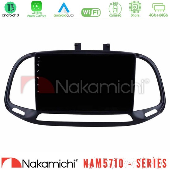 Nakamichi NAM5710 Series 8Core Android13 4+64GB  Fiat Doblo 2015-2022 Navigation Multimedia Tablet 9"