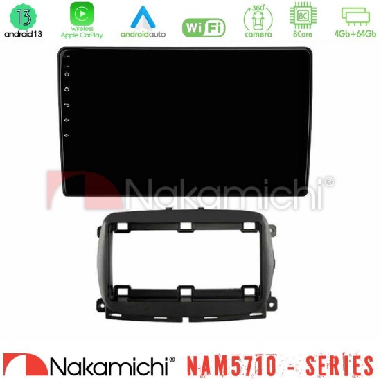 Nakamichi NAM5710 Series 8Core Android13 4+64GB   Fiat 500 2016> Navigation Multimedia Tablet 9"
