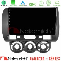 Nakamichi NAM5710 Series 8Core Android13 4+64GB  Honda Jazz 2002-2008 (Manual A/C) Navigation Multimedia Tablet 9"