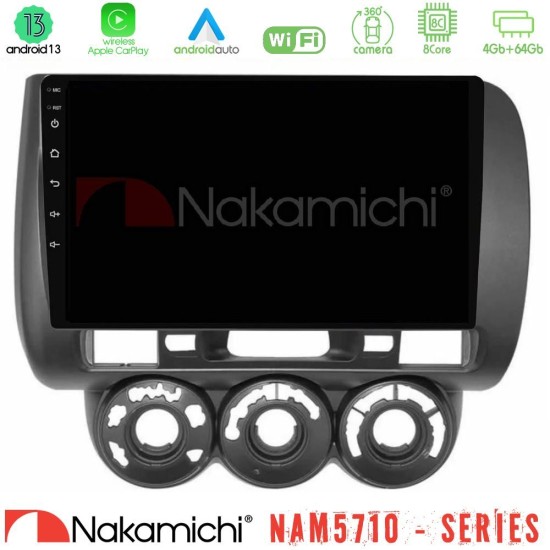 Nakamichi NAM5710 Series 8Core Android13 4+64GB Honda Jazz (Fit) 2002-2008 (RHD) Manual A/C Navigation Multimedia Tablet 9" Nakamichi NAM5710 Series 8Core Android13 4+64GB Honda Jazz (Fit) 2002-2008 (RHD) Manual A/C Navigation Multimedia Tablet 9"