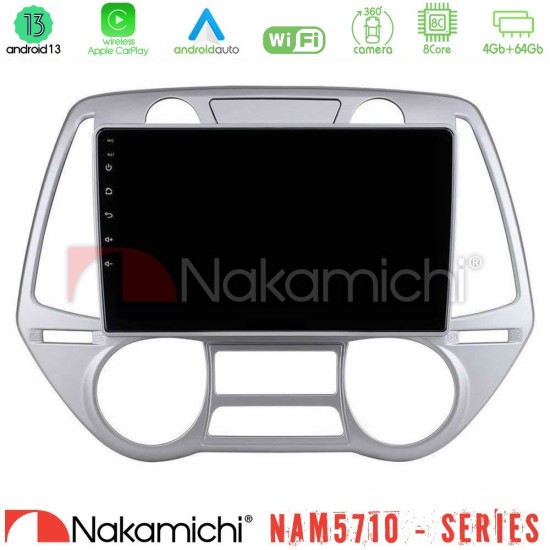 Nakamichi NAM5710 Series 8Core Android13 4+64GB Hyundai i20 2009-2012 Auto A/C Navigation Multimedia Tablet 9" Nakamichi NAM5710 Series 8Core Android13 4+64GB Hyundai i20 2009-2012 Auto A/C Navigation Multimedia Tablet 9"