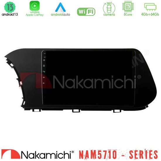 Nakamichi NAM5710 Series 8Core Android13 4+64GB  Hyundai i20 2021-2023 Navigation Multimedia Tablet 10"