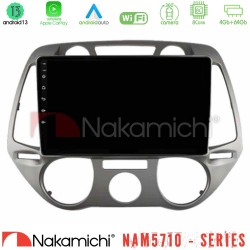 Nakamichi NAM5710 Series 8Core Android13 4+64GB  Hyundai i20 2009-2012 Manual A/C Navigation Multimedia Tablet 9"