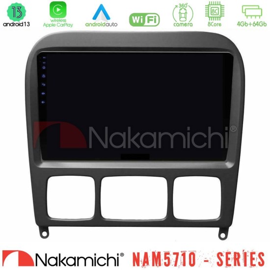 Nakamichi NAM5710 Series 8Core Android13 4+64GB  Mercedes S Class 1999-2004 (W220) Navigation Multimedia Tablet 9"