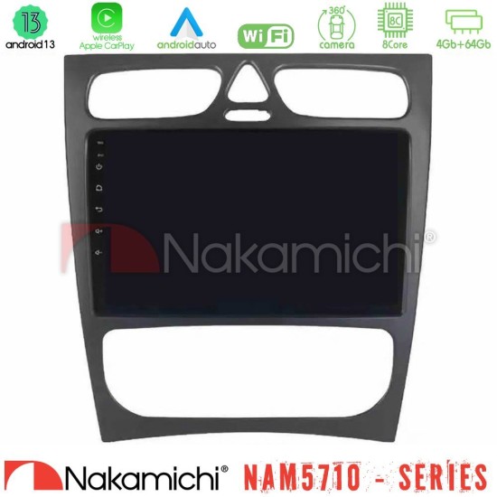 Nakamichi NAM5710 Series 8Core Android13 4+64GB  Mercedes C Class (W203) Navigation Multimedia Tablet 9"