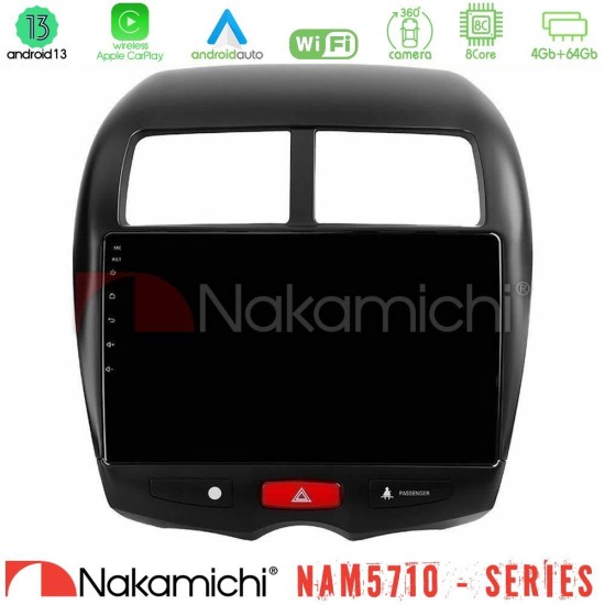 Nakamichi NAM5710 Series 8Core Android13 4+64GB  Mitsubishi ASX Navigation Multimedia Tablet 10"