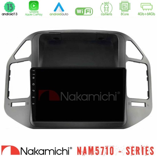 Nakamichi NAM5710 Series 8Core Android13 4+64GB Mitsubishi Pajero 2002-2006 Navigation Multimedia Tablet 9"