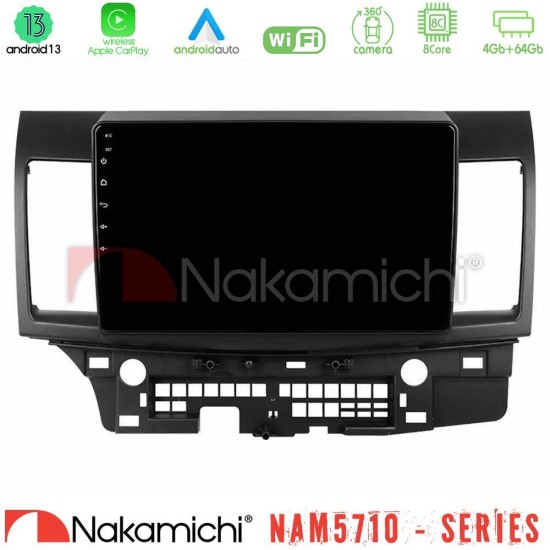 Nakamichi NAM5710 Series 8Core Android13 4+64GB  Mitsubishi Lancer 2008 – 2015 Navigation Multimedia Tablet 10"