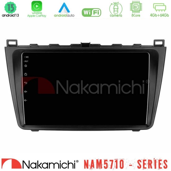 Nakamichi NAM5710 Series 8Core Android13 4+64GB  Mazda 6 2008-2012 Navigation Multimedia Tablet 9"