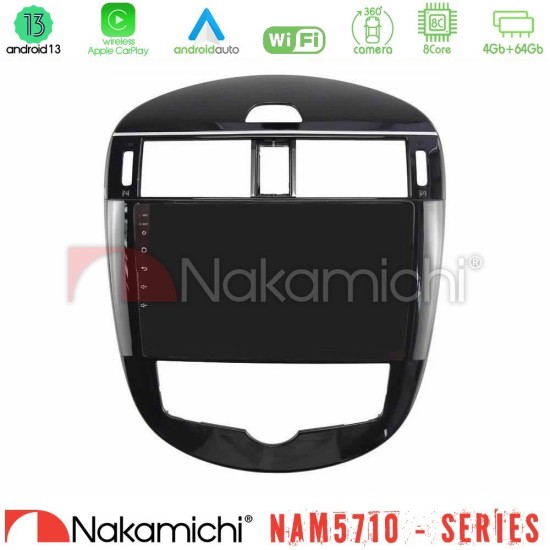 Nakamichi NAM5710 Series 8Core Android13 4+64GB  Nissan Pulsar 2015-2018 Navigation Multimedia Tablet 9"