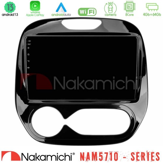 Nakamichi NAM5710 Series 8Core Android13 4+64GB  Renault Captur 2013-2019 (Auto AC) Navigation Multimedia Tablet 9"