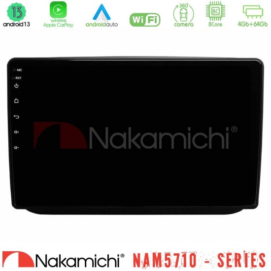 Nakamichi NAM5710 Series 8Core Android13 4+64GB  Skoda Fabia 2007-2014 Navigation Multimedia Tablet 10"