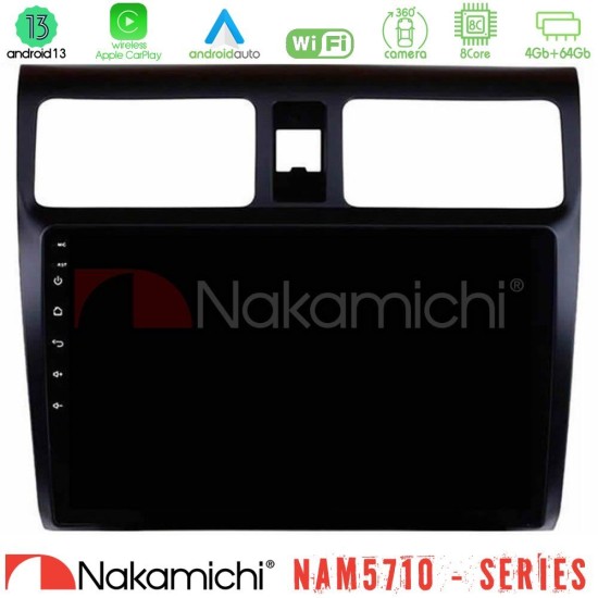 Nakamichi NAM5710 Series 8Core Android13 4+64GB  Suzuki Swift 2005-2010 Navigation Multimedia Tablet 10"