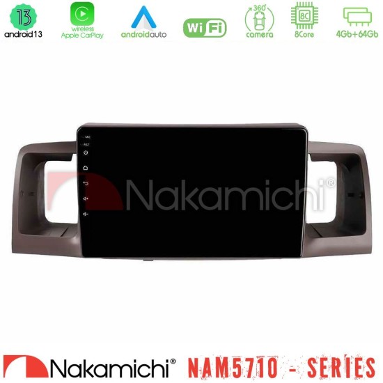 Nakamichi NAM5710 Series 8Core Android13 4+64GB  Toyota Corolla 2002-2006 Navigation Multimedia Tablet 9"
