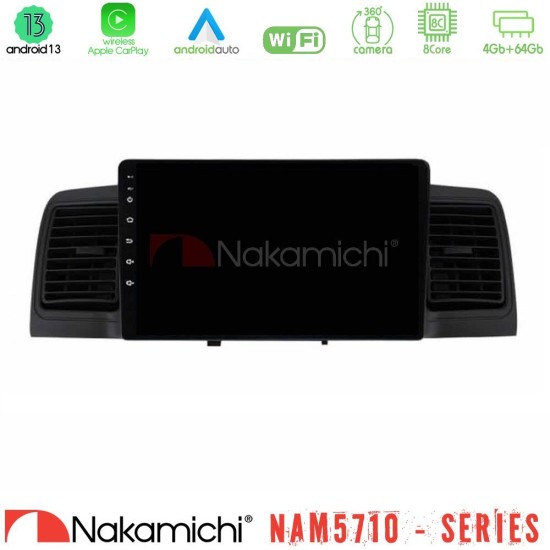 Nakamichi NAM5710 Series 8Core Android13 4+64GB Toyota Corolla 2002-2006 Navigation Multimedia Tablet 9" (Black) Nakamichi NAM5710 Series 8Core Android13 4+64GB Toyota Corolla 2002-2006 Navigation Multimedia Tablet 9" (Black)