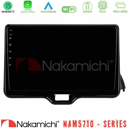Nakamichi NAM5710 Series 8Core Android13 4+64GB  Toyota Yaris 2020-> Navigation Multimedia Tablet 9"