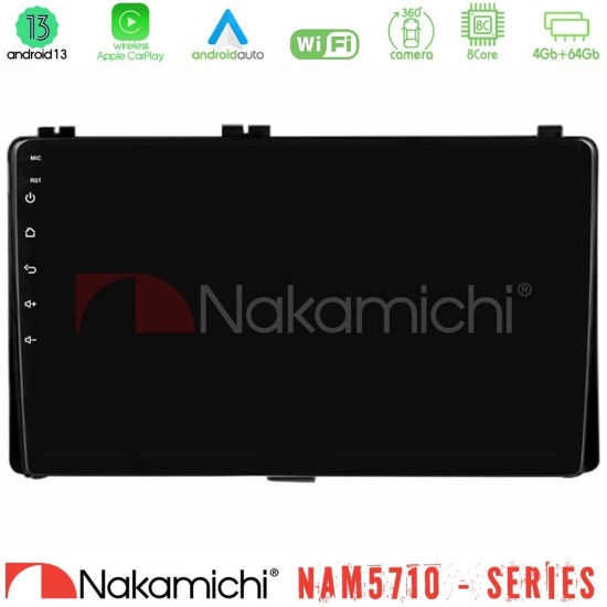 Nakamichi NAM5710 Series 8Core Android13 4+64GB  Toyota Corolla/Auris 2017-2019  Navigat-ion Multimedia Tablet 9"