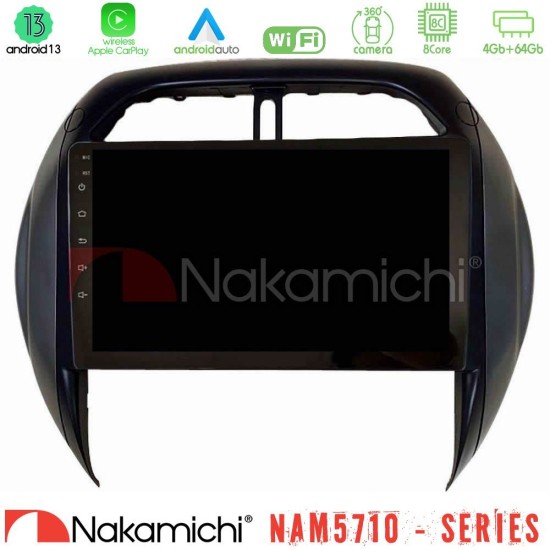 Nakamichi NAM5710 Series 8Core Android13 4+64GB  Toyota RAV4 2001-2005 (Auto A/C) Navigation Multimedia Tablet 9"