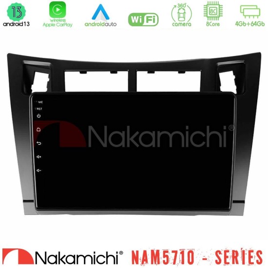 Nakamichi NAM5710 Series 8Core Android13 4+64GB  Toyota Yaris Navigation Multimedia Tablet 9" (Μαύρο Χρώμα)