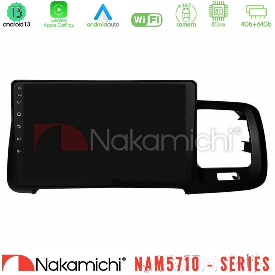 Nakamichi NAM5710 Series 8Core Android13 4+64GB  Volvo S60 2010-2018 Navigation Multimedia Tablet 9"