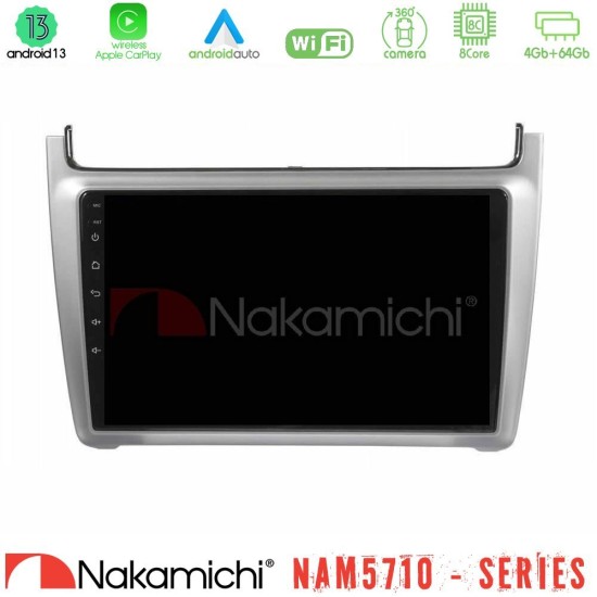 Nakamichi NAM5710 Series 8Core Android13 4+64GB Vw Polo 2014-2017 Navigation Multimedia Tablet 9" (Silver) Nakamichi NAM5710 Series 8Core Android13 4+64GB Vw Polo 2014-2017 Navigation Multimedia Tablet 9" (Silver)