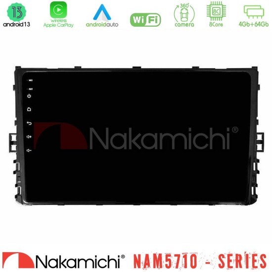 Nakamichi NAM5710 Series 8Core Android13 4+64GB  VW MQB 2017-> Navigation Multimedia Tablet 9"