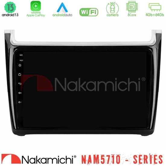 Nakamichi NAM5710 Series 8Core Android13 4+64GB  Vw Polo Navigation Multimedia Tablet 9"