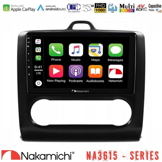 Nakamichi NA3615 Series Με Wireless Carplay & Android Auto Ford Focus Auto AC Media Station Tablet 9" (Μαύρο Χρώμα) Nakamichi NA3615 Series Με Wireless Carplay & Android Auto Ford Focus Auto AC Media Station Tablet 9" (Μαύρο Χρώμα)