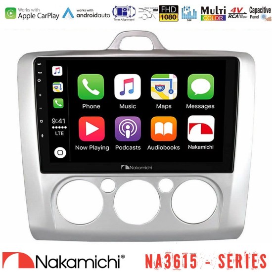 Nakamichi NA3615 Series Με Wireless Carplay & Android Auto Ford Focus Manual AC Media Station Tablet 9" Nakamichi NA3615 Series Με Wireless Carplay & Android Auto Ford Focus Manual AC Media Station Tablet 9"