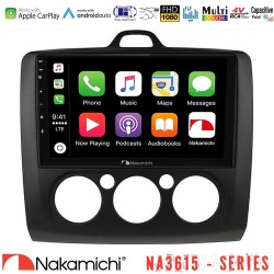 Nakamichi NA3615 Series Με Wireless Carplay & Android Auto Ford Focus Manual AC Media Station Tablet 9" (Μαύρο Χρώμα) Nakamichi NA3615 Series Με Wireless Carplay & Android Auto Ford Focus Manual AC Media Station Tablet 9" (Μαύρο Χρώμα)