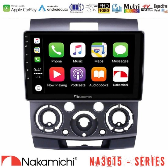 Nakamichi NA3615 Series Με Wireless Carplay & Android Auto  Ford Ranger/Mazda BT50 Media Station Tablet 9"