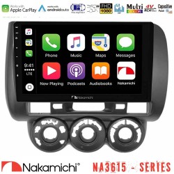 Nakamichi NA3615 Series Με Wireless Carplay & Android Auto Honda Jazz (Fit) 2002-2008 Manual A/C RHD Media Station Tablet 9" Με Carplay & Android Auto