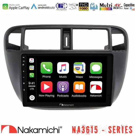 Nakamichi NA3615 Series Με Wireless Carplay & Android Auto Honda Civic 1995-2001 Media Station Tablet 9"