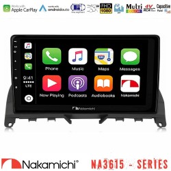 Nakamichi NA3615 Series Με Wireless Carplay & Android Auto Mercedes C Class W204 Media Station Tablet 9" (Σκούρο καφέ)