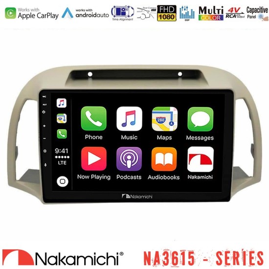 Nakamichi NA3615 Series Με Wireless Carplay & Android Auto Nissan Micra K12 2002-2010 Media Station Tablet 9" Nakamichi NA3615 Series Με Wireless Carplay & Android Auto Nissan Micra K12 2002-2010 Media Station Tablet 9"