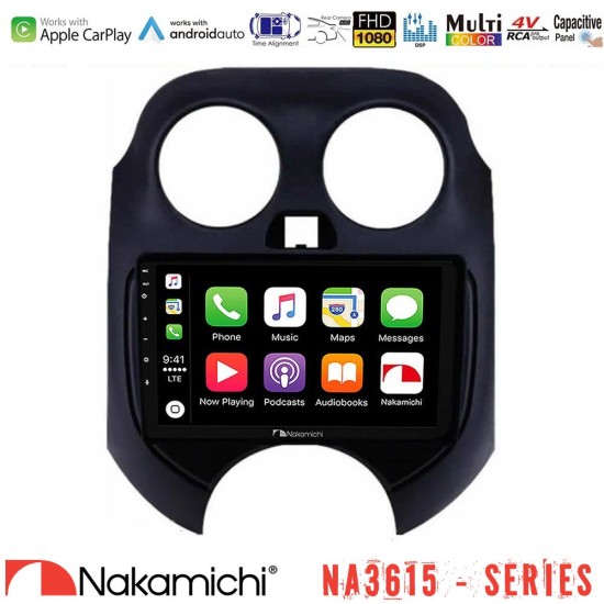 Nakamichi NA3615 Series Με Wireless Carplay & Android Auto  Nissan Micra 2011-2014 Media Station Tablet 9"