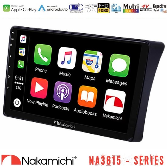 Nakamichi NA3615 Series Με Wireless Carplay & Android Auto  Nissan Navara D40 Media Station Tablet 9"