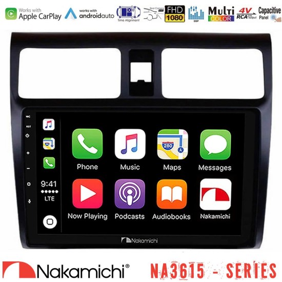 Nakamichi NA3615 Series Με Wireless Carplay & Android Auto  Suzuki Swift 2005-2010 Media Station Tablet 9"