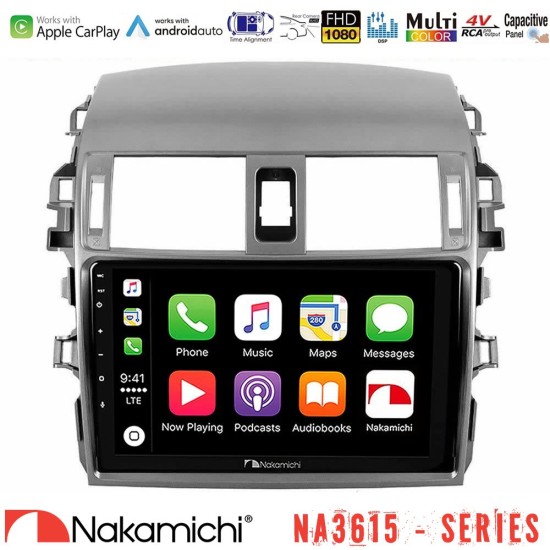 Nakamichi NA3615 Series Με Wireless Carplay & Android Auto  Toyota Corolla 2008-2010 Media Station Tablet 9"