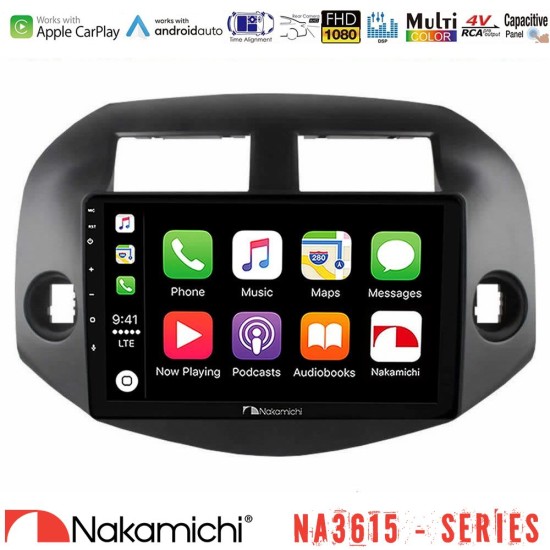 Nakamichi NA3615 Series Με Wireless Carplay & Android Auto  Toyota Rav4 2006-2012 Media Station Tablet 9"