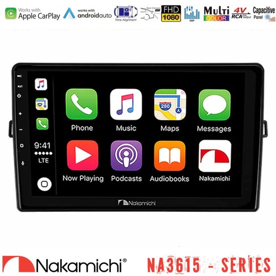 Nakamichi NA3615 Series Με Wireless Carplay & Android Auto  Toyota Auris Media Station Tablet 9"