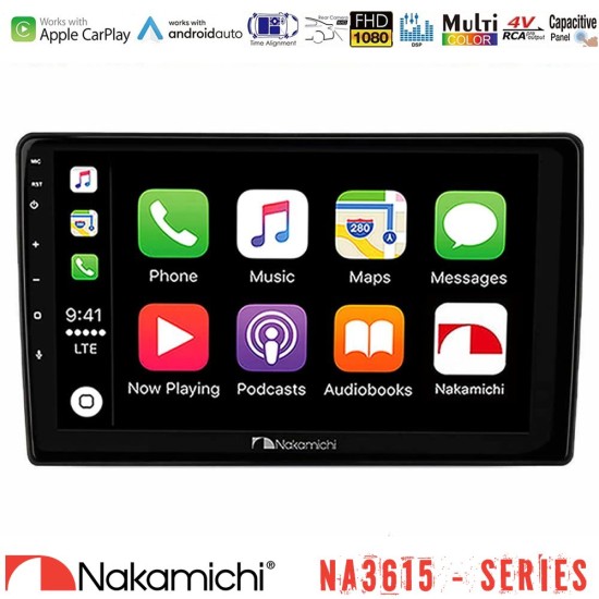 Nakamichi NA3615 Series Με Wireless Carplay & Android Auto  Ford Fiesta 2018-2024 Media Station Tablet 9"